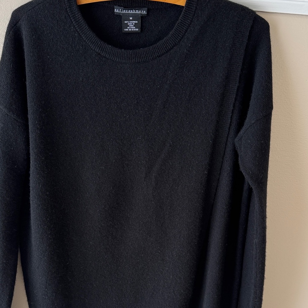 Sofia Cashmere Black Sweater/Cardigan - Picture 8 of 9